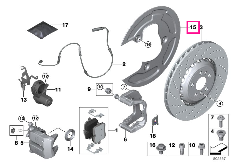 34217991045 Protection plate left - BMW