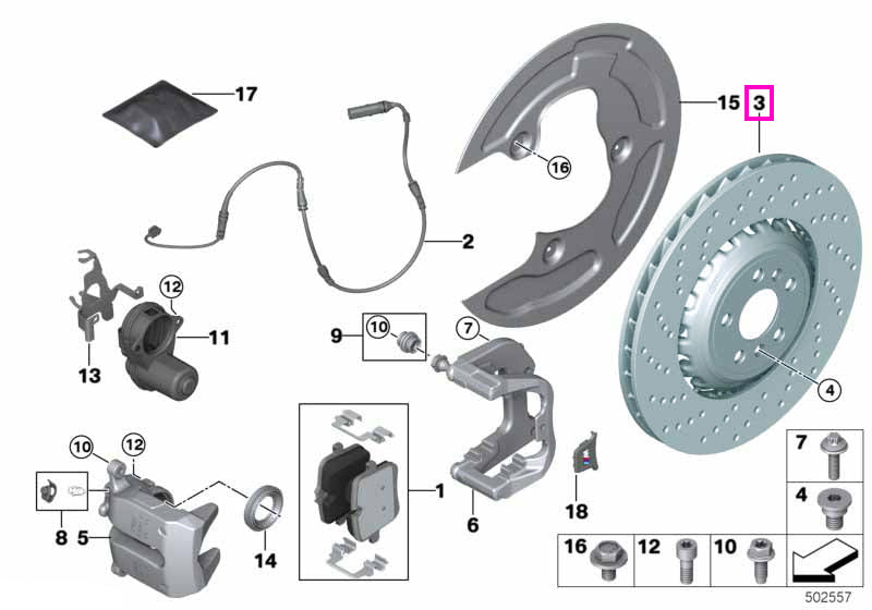 34217991104 Brake disc ventilated, perforated, right 380X28 - BMW