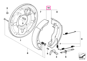 34219064270 Kit reparație sabot frână cu arcuri - BMW
