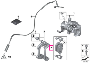 34219808706 Kit reparație plăcuțe frână fără azbest - BMW - Mini