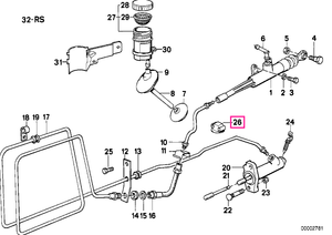 34321160027 Suport țeavă frână - BMW