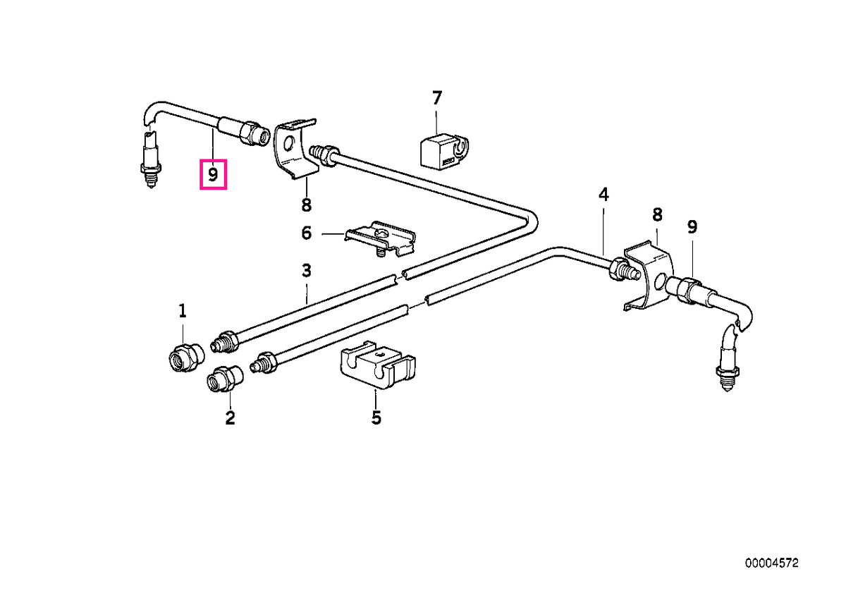 34322227489 Furtun franare spate - BMW