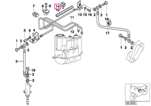 34322333206 Colier furtun - BMW Motorrad