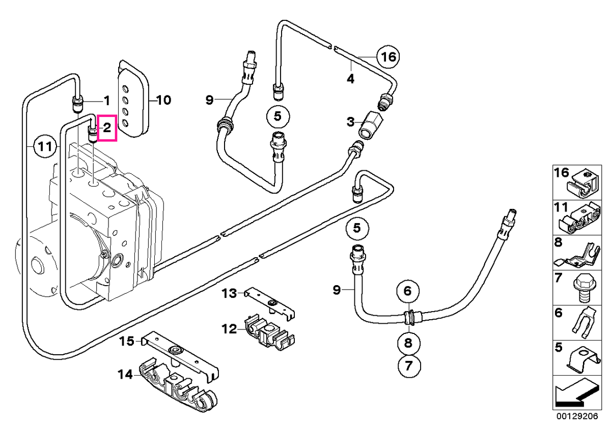 34323412739 Tub M10/M10-3903MM - BMW