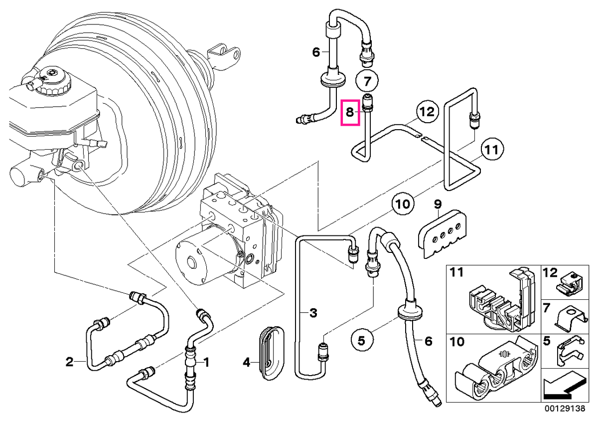 34323412740 Țeavă M10/M12 - BMW