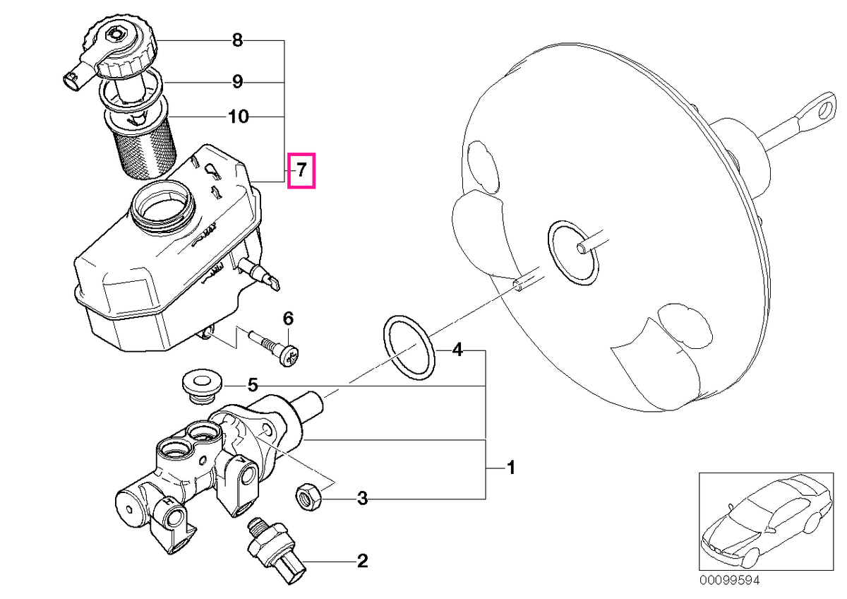 34326750798 Rezervor expansiune cu senzor - BMW