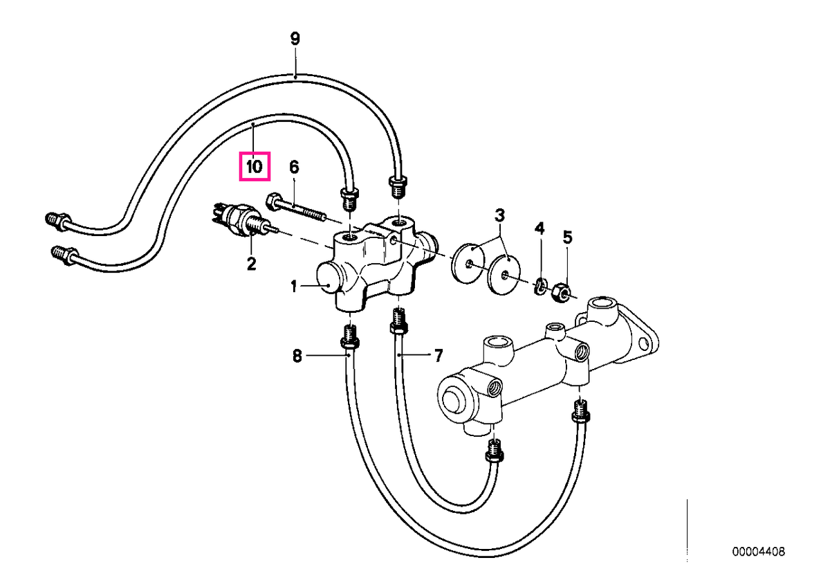 34326755550 Tub frana M10/M10-205MM - BMW