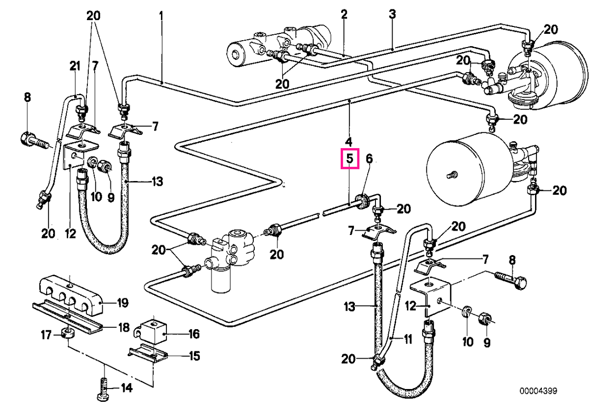 34326755578 Tub frana M10/M10-490MM - BMW