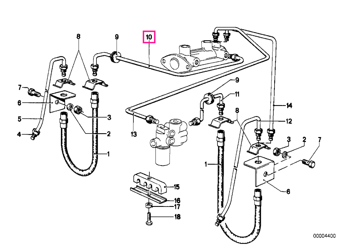 34326755582 Tub frana M10/M10-560MM - BMW
