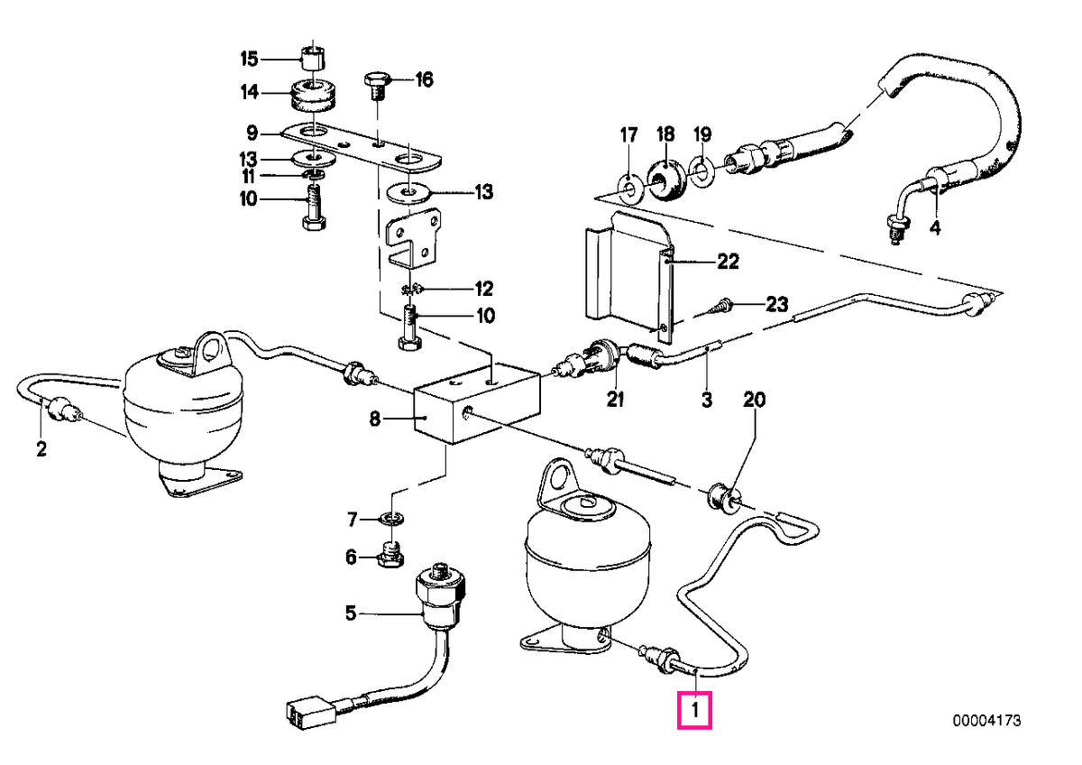 34326755592 Tub frana M10/M10-780MM - BMW