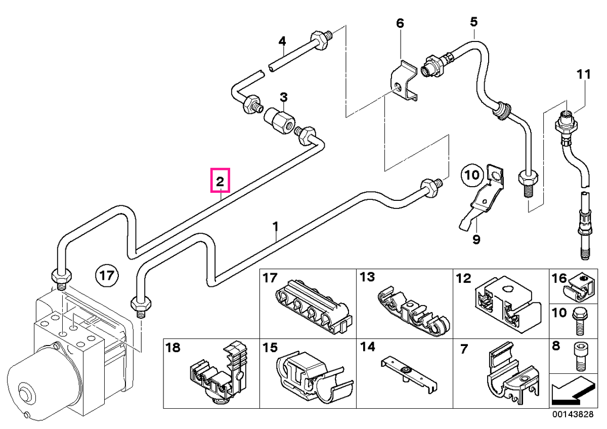 34326757721 Furtun M10/M10-2873MM - BMW