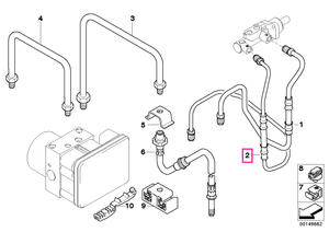 34326774386 Țeavă cu furtun presiune M12/M12 - BMW