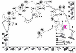 34326775102 Conducta frana fata, cu sectiune flexibila, racorduri M12/M12 - BMW Seria 5 F07 F10 F11 F18, Seria 6 F06 F12