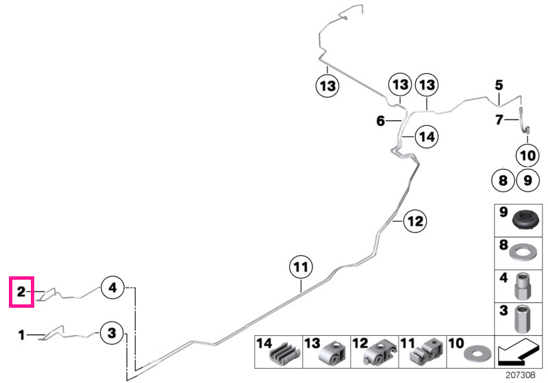 34326792653 Conductă M10/M12 - BMW