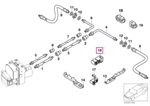 34326871117 Wire clip, dual - BMW - Mini