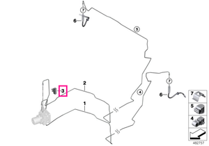 34326871446 Wiring clip, triple - BMW