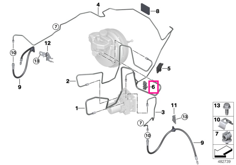 34326871447 Tubing support - BMW