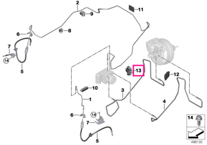 34326891455 Tubing support - BMW