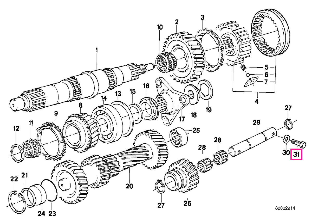 34331152651 Șurub hexagonal M8X25 - BMW