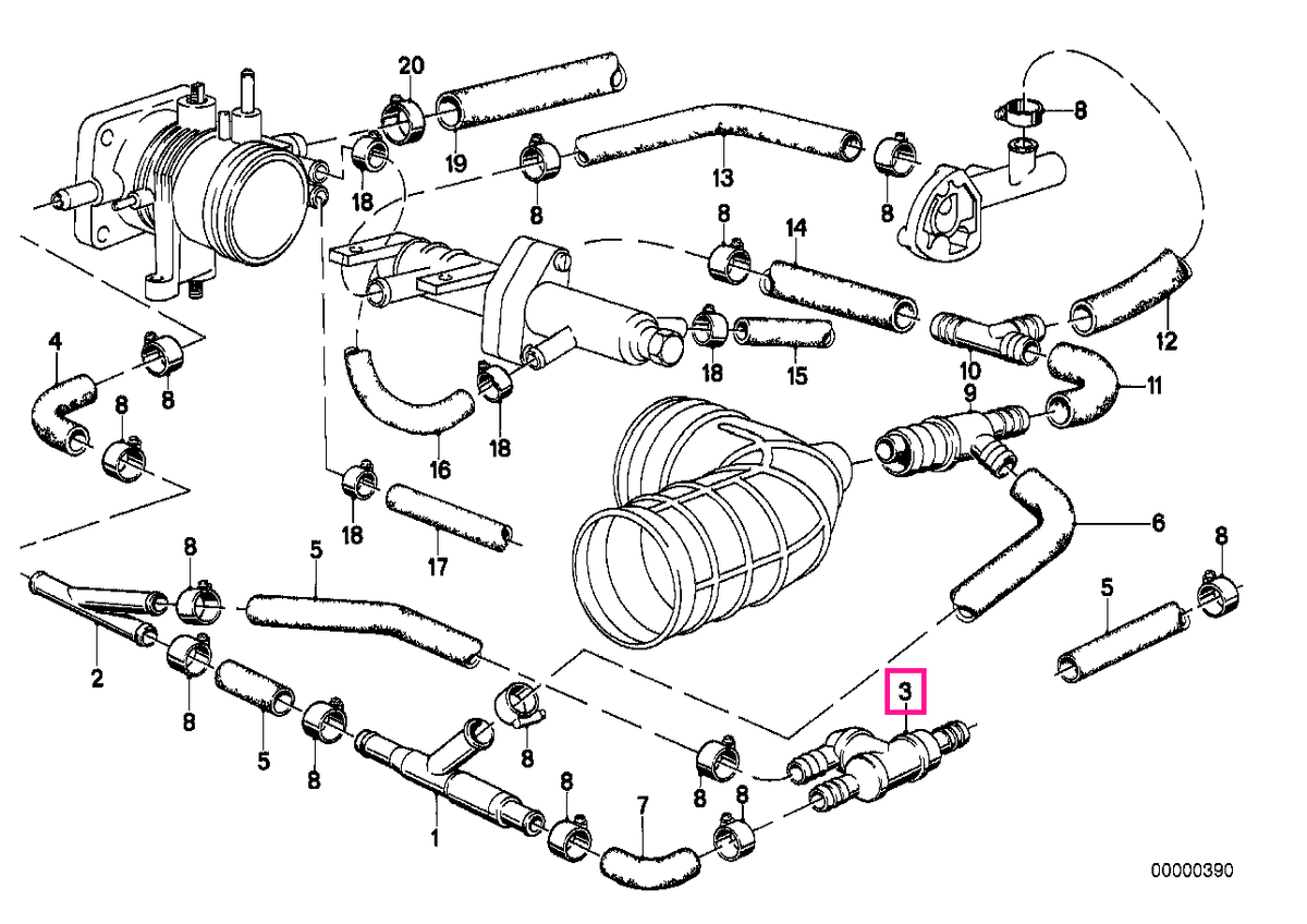 34331158113 Suport clapetă control - BMW