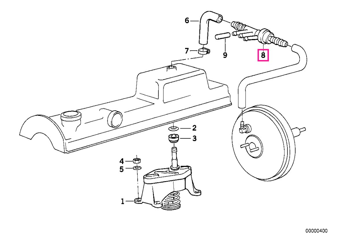 34331158495 Furtun vid - BMW