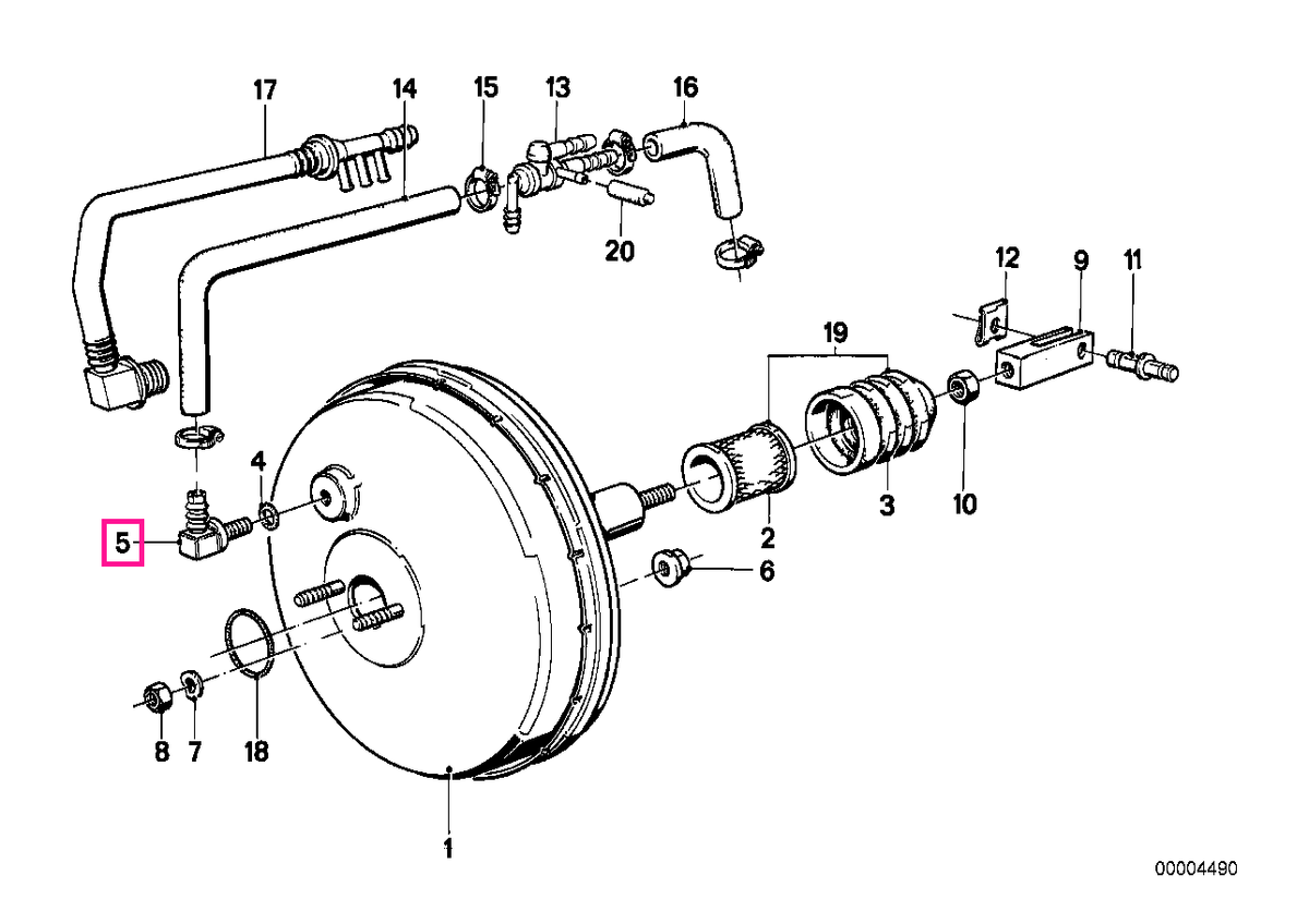 34331158931 Conector drept - BMW
