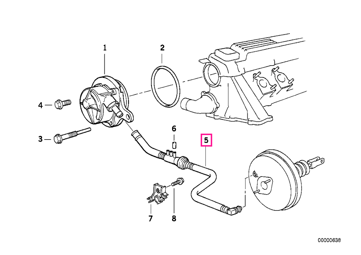 34331160720 Furtun vid - BMW