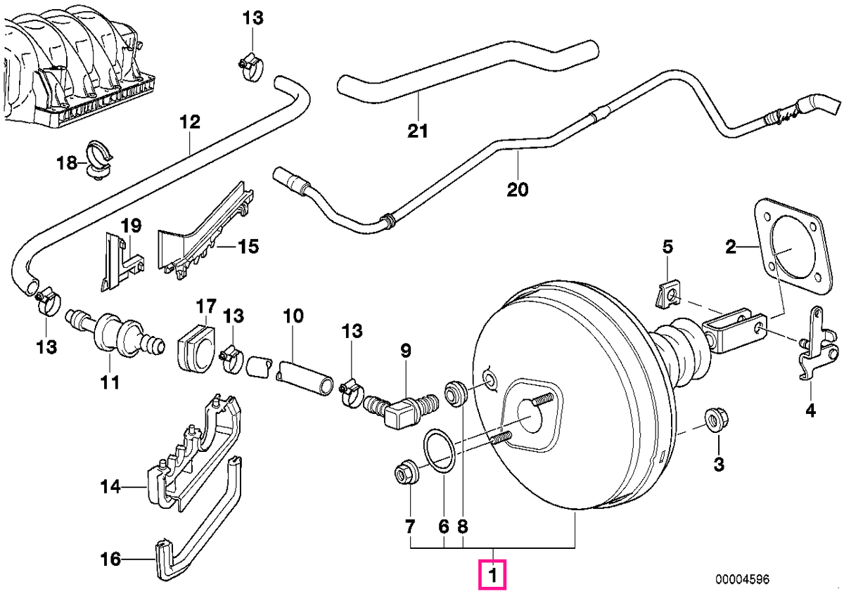 34331163402 Servomotor frână - BMW