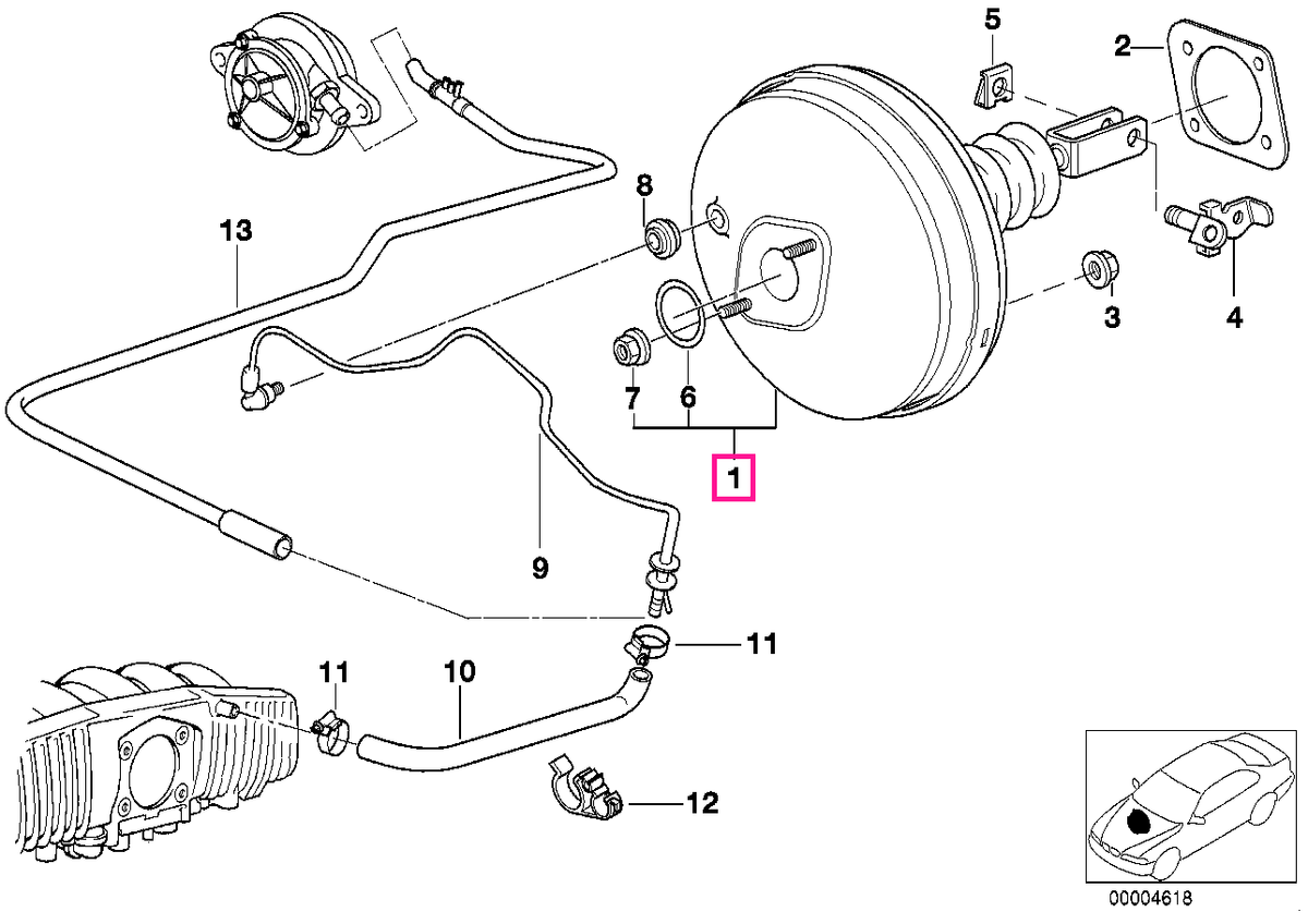 34331163404 Unitate servofrână - BMW