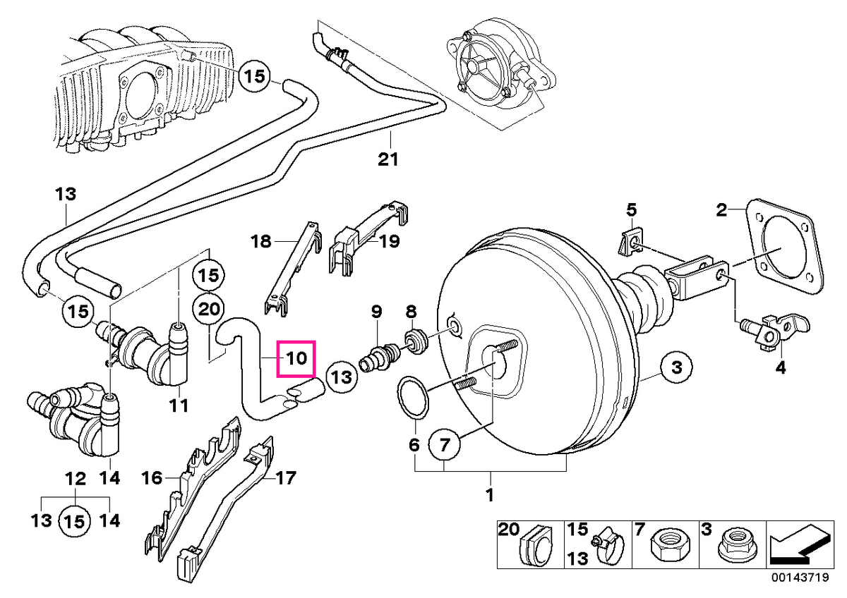 34331165496 Țeavă vid - BMW
