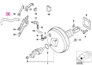 34336750519 Furtun vid - BMW