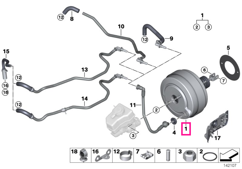 34336779721 Unitate servofrena - BMW