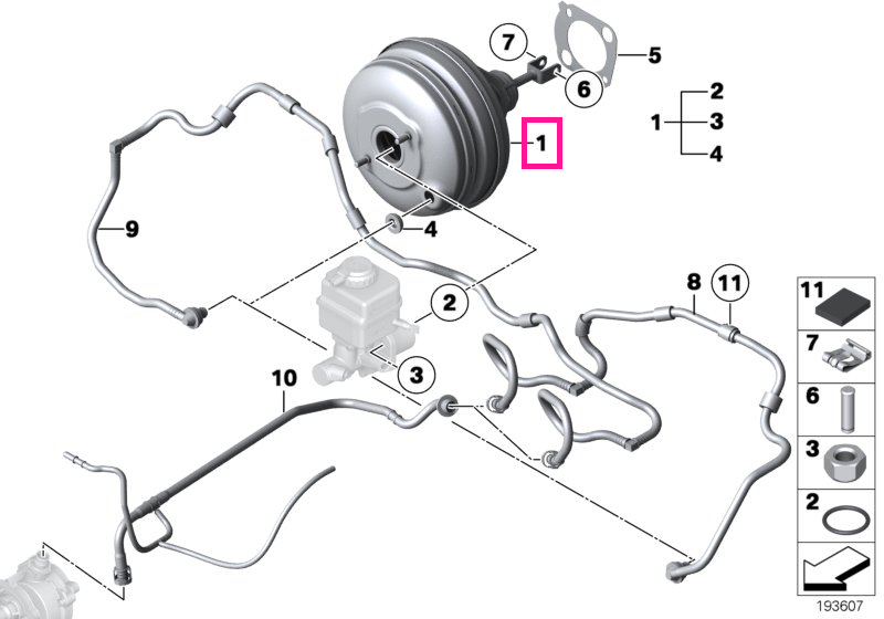34336790454 Unitate servofrena - BMW