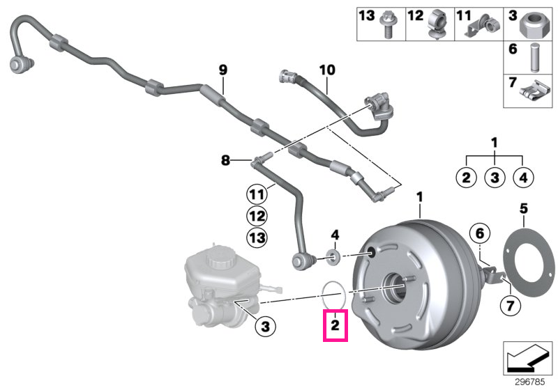 34336799317 Oring cilindru master frana - BMW