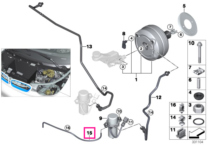 34336857232 Furtun evacuare - BMW