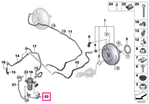 34336860028 Holder, vacuum pump - BMW