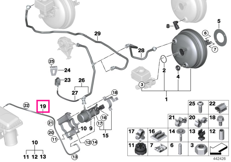 34336860775 Blow-out device - BMW