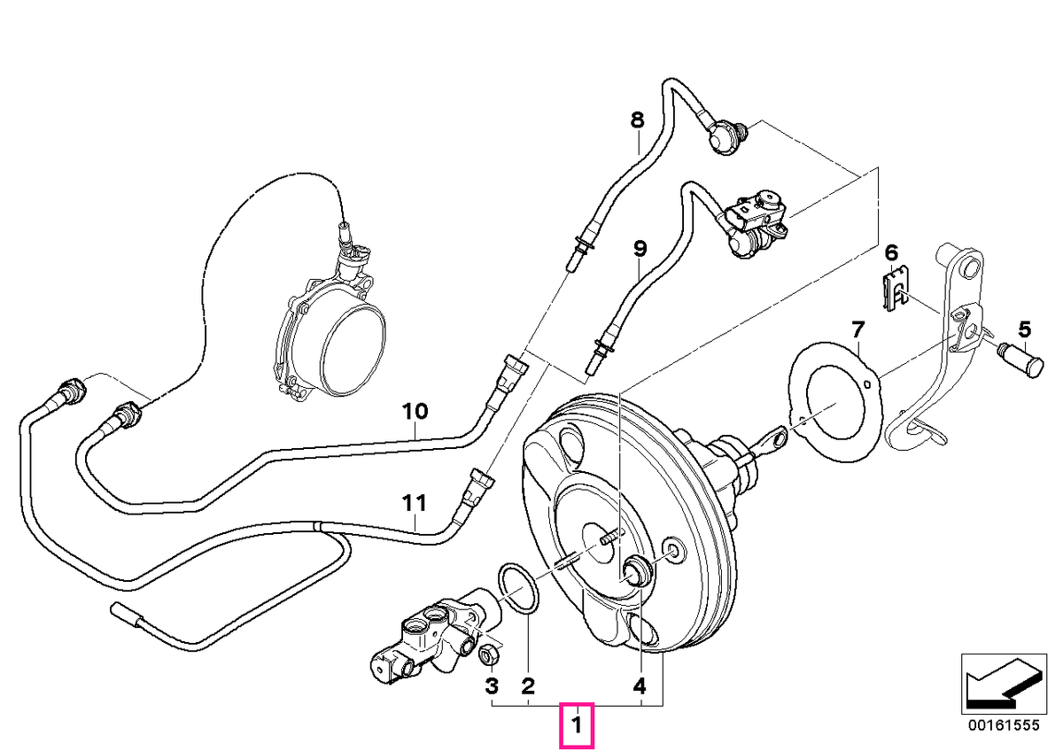 34336863541 Unitate servo frână - BMW - Mini