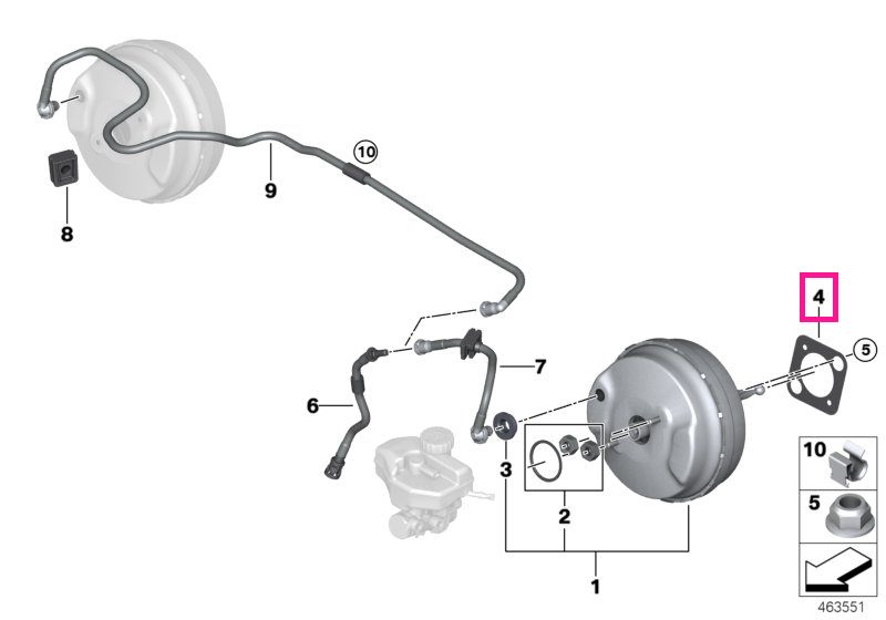 34336864115 Garnitură servo frână - BMW