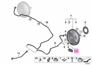 34336875605 Senzor presiune servofrana - BMW Seria 1, Seria 2, Seria 3, Seria 4, Seria 5, Seria 6, Seria 7, i3, i8, X1, 