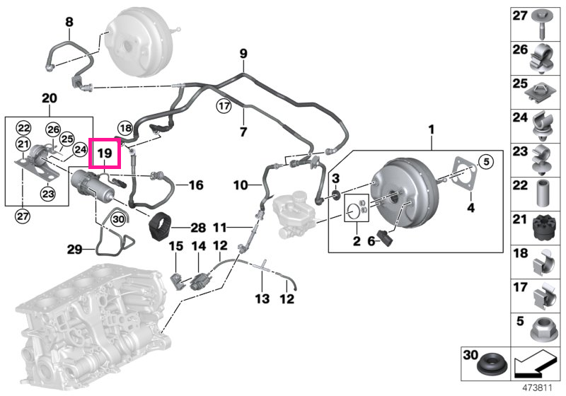 34336880628 Vacuum pump - BMW