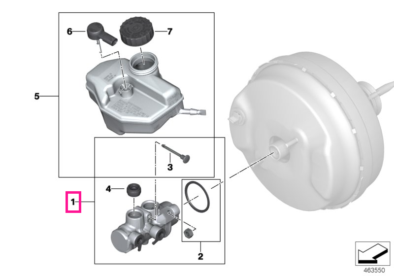 34336881095 Kit reparație cilindru maestru frână - BMW