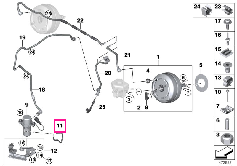 34336896340 Discharge hose - BMW