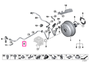 34337802208 Țeavă vid - BMW