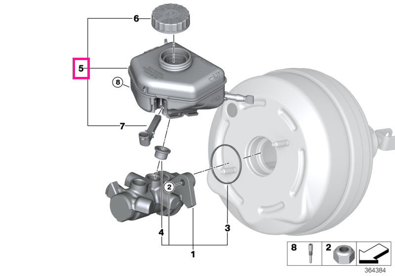 34337851569 Expansion tank - BMW
