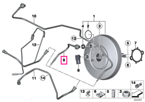 34339803071 Vacuum pipe - BMW - Mini