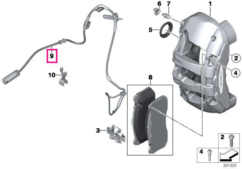34356858080 Senzor uzură placuță față dreapta - BMW - Mini