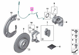34356877085 Senzor uzura set placute frana, punte fata - BMW Z4 G29