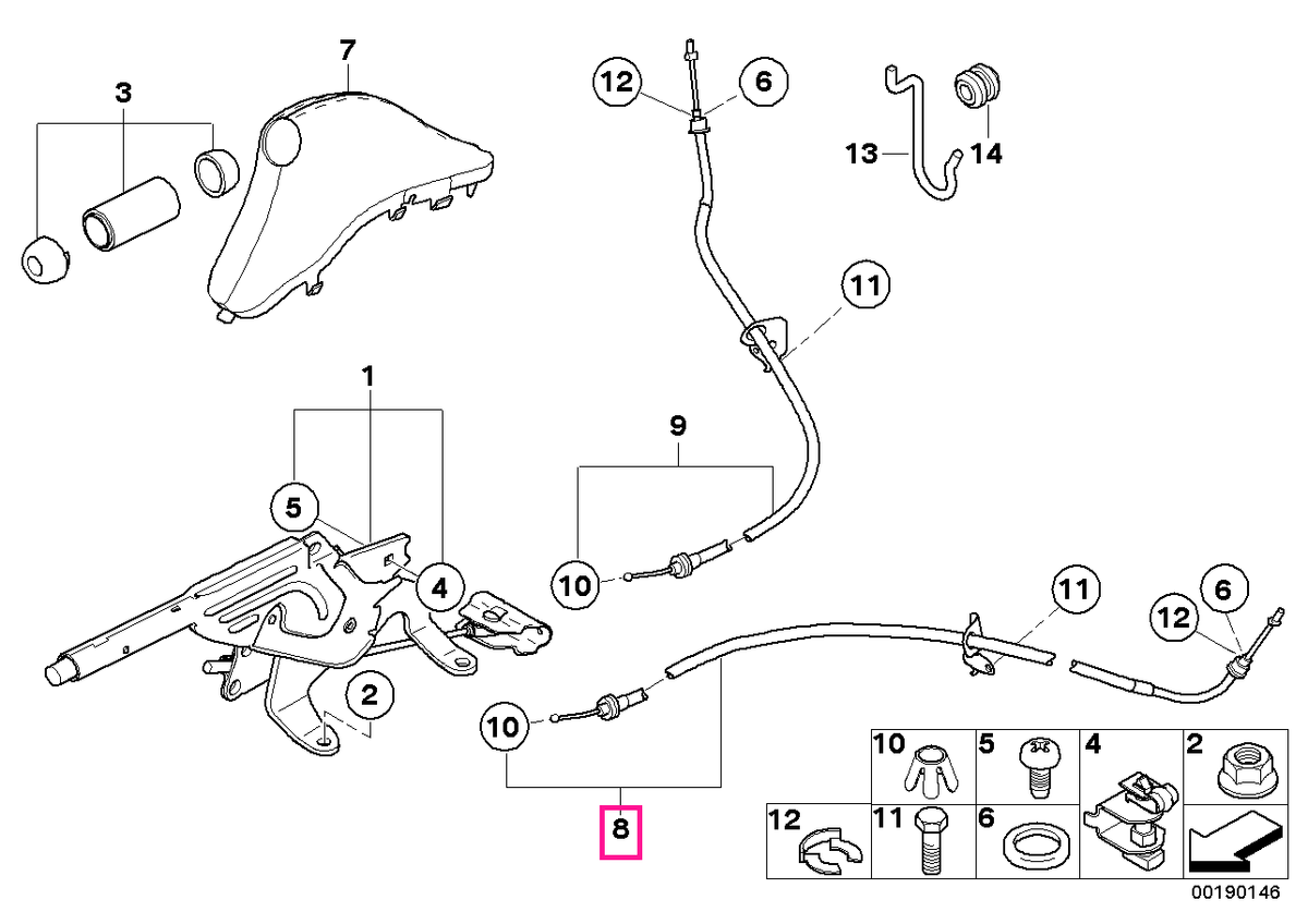 34406777400 Cablu frână stânga - BMW - Mini