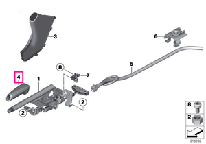 34407846803 Handbrake handle SCHWARZ - BMW